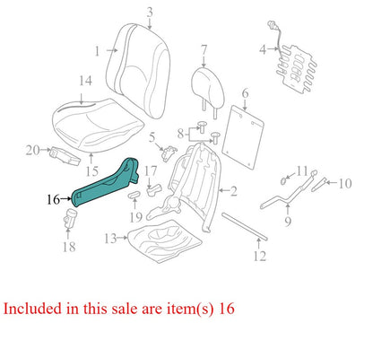 C8FU58112 2008-2012 Ford Escape Driver FL Seat Side Panel Trim Used 8L8Z7862186BC