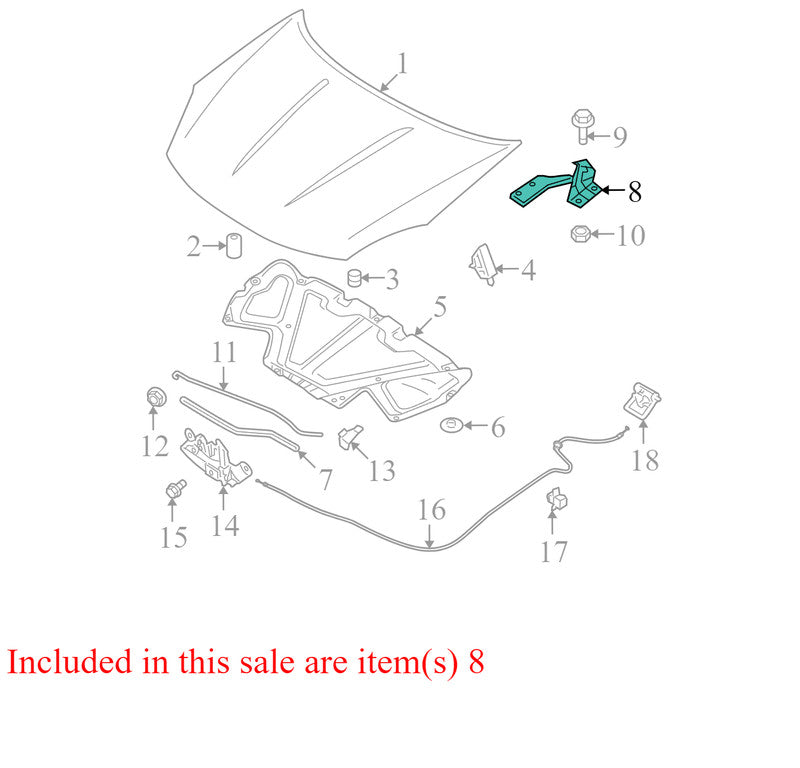 65400JM00A 2008-2015 Nissan Rogue Hood Hinge Set Of 2 Used OEM 65400JM00A 