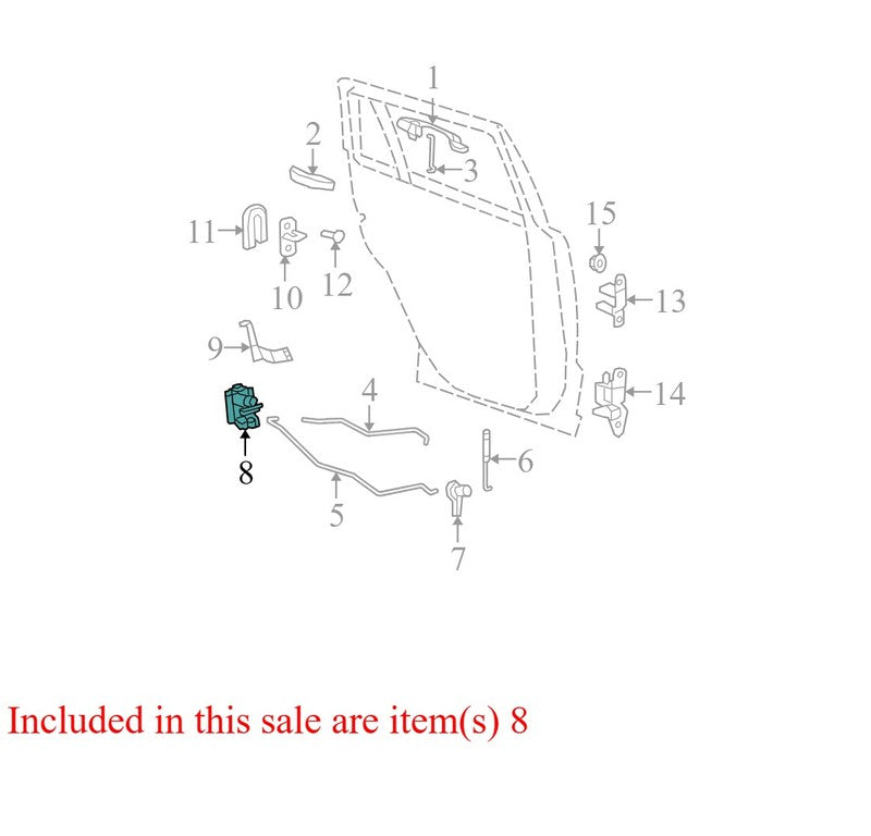 P04589414AEB 2007-2009 Dodge Caliber Passenger RL Door Latch Assembly Used P04589414AEB OEM