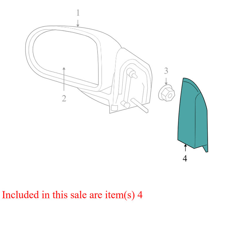 1KM02TRMAE 2007-2010 Jeep Compass Passenger FR Door Mirror Trim Ring Used 1KM02TRMAE OEM