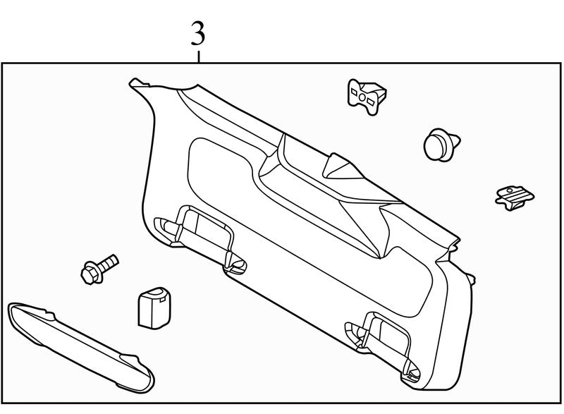 BM51A40411AFW 2012-2014 Ford Focus Rear Lower Liftgate Trim Used CV6Z5840704AA OEM