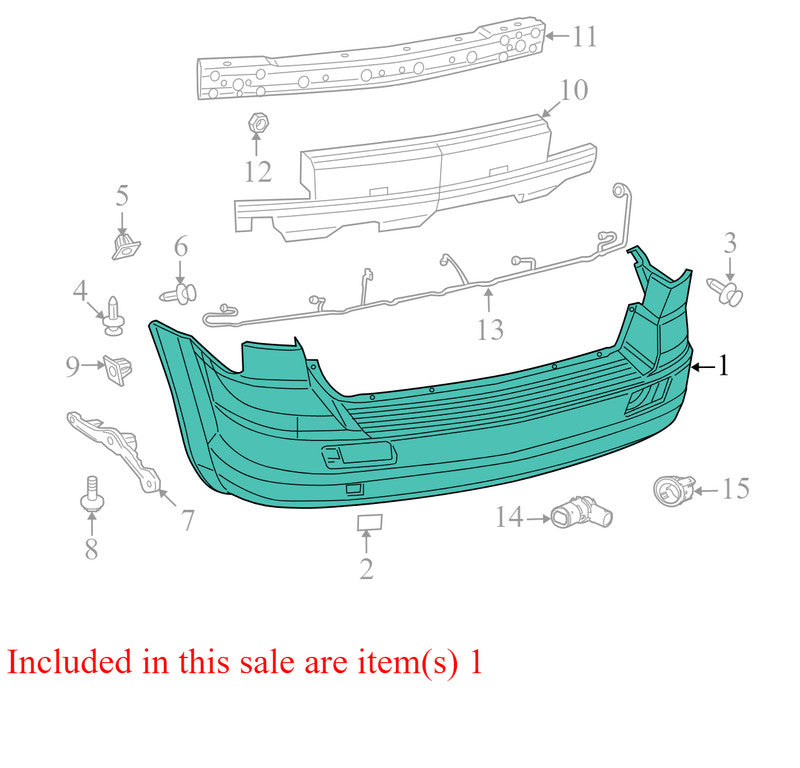 1SU15TZZAD 2009-2020 Dodge Journey Rear Bumper Cover Used OEM 1SU15TZZAD 