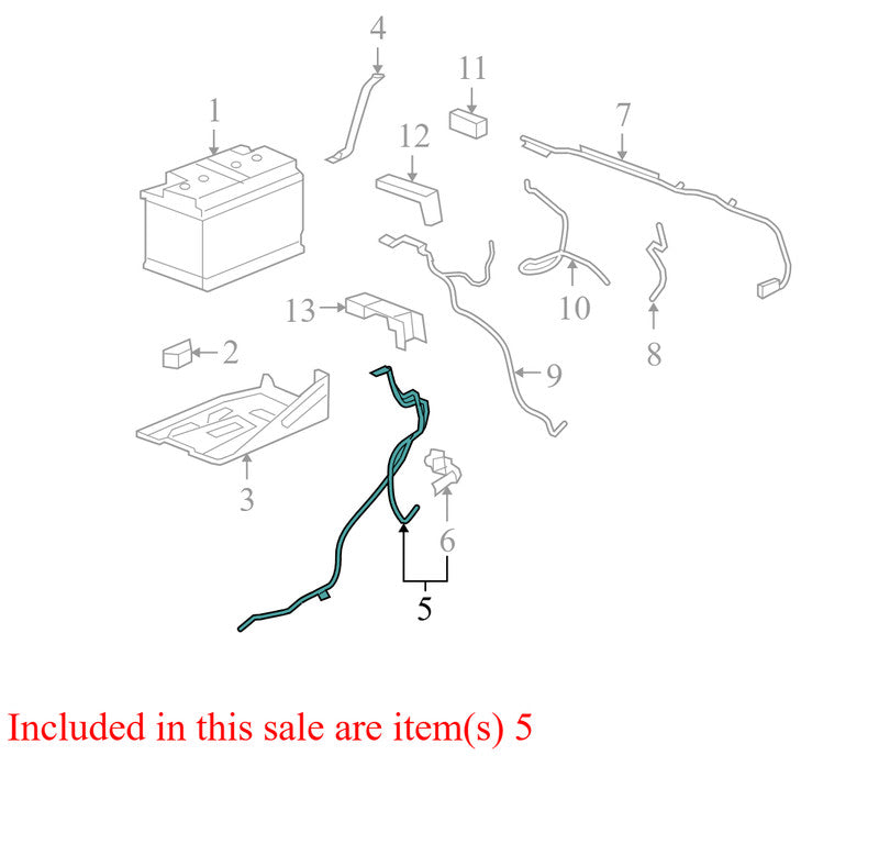 25876895 2007-2013 GMC Sierra 1500 Negative Battery Cable Used 25876895 OEM