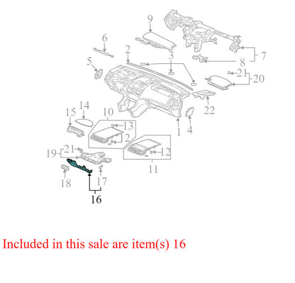77300SDAA01020 2002-2008 Honda Accord Instrument Panel Knee Bolster Used  77300SDAA01ZC OEM