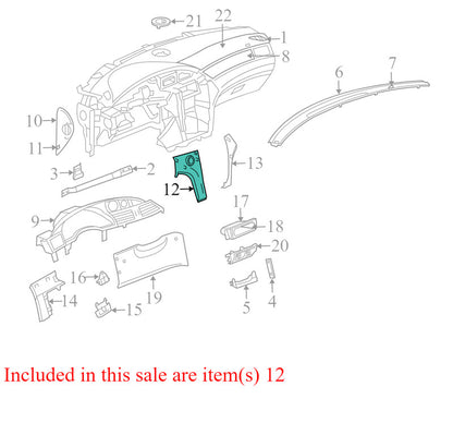 TZ66XDVAA 2004-2008 Chrysler Pacifica Dash Ignition Switch Bezel Used OEM 0UF57TRMAA