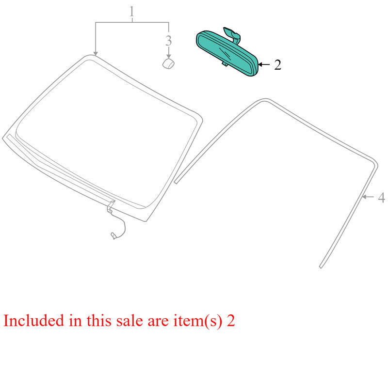 851011M000 2007-2012 Kia Rondo Interior Rear View Mirror Used OEM 851011M000 