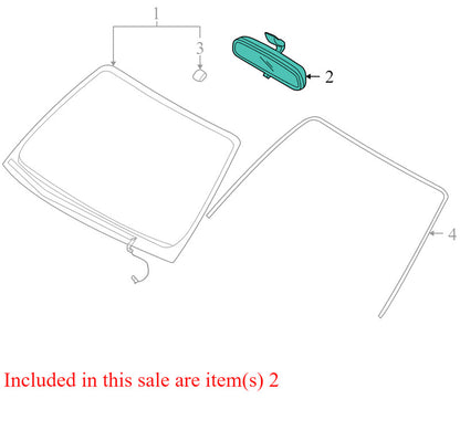 851011M000 2007-2012 Kia Rondo Interior Rear View Mirror Used OEM 851011M000 