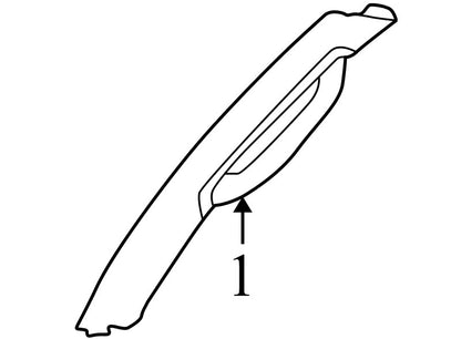 5GM93TL2AI 2002-2007 Jeep Liberty Driver Left A Pillar Trim Used OEM 5GM93TRMA
