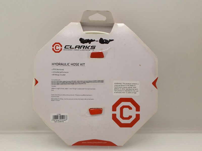 HH1-3M BLK NEW Clarks HH1-3 Hydraulic Hose Kit disc brake hose White Shimano 3000mm