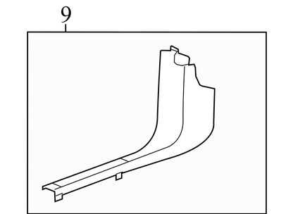 20916187 2009-2012 Chevrolet Traverse Driver FL Kick Panel Trim Used 20916183 OEM