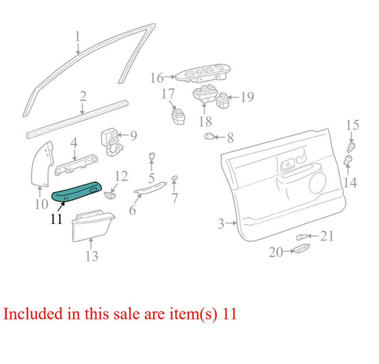 3W1Z5424140AAD 2004-2010 Lincoln Town Car Driver FL Door Armrest Used 3W1Z5424140AAD OEM