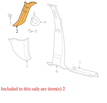 YL3Z1503599AAD YL3Z1503599AAD 1999 Ford Expedition Body A-Pillar Trim Panel