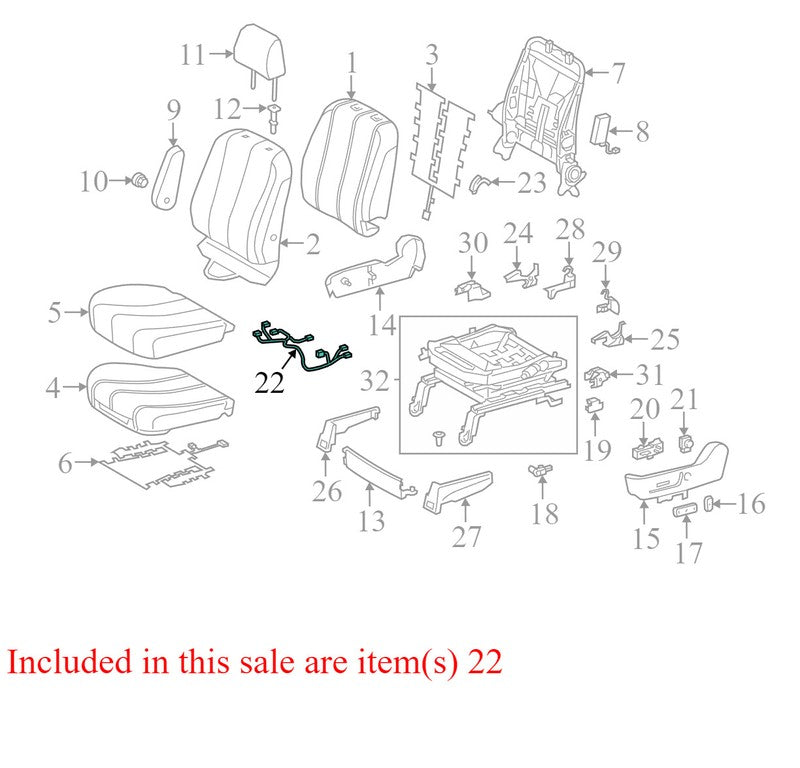 8219208070 2011-2014 Toyota Sienna Power Seat Wiring Harness Used OEM 8219208070 