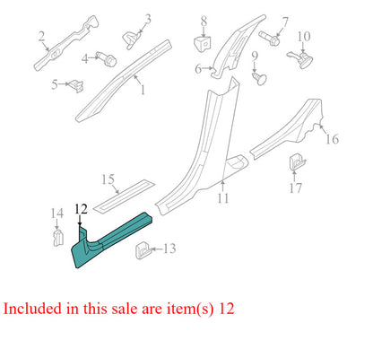 9E535413201 2010-2012 Lincoln MKZ Driver Left Door Sill Plate Used OEM 9E5Z5413208AC