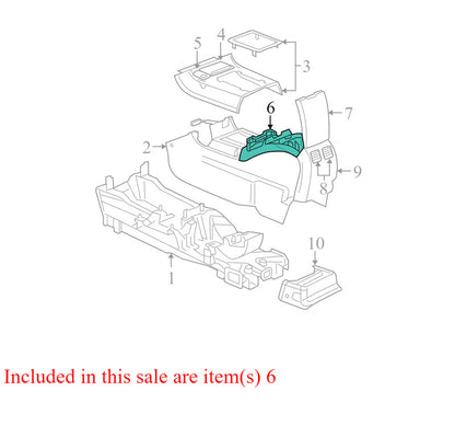 1AU91XDVAA 2004-2008 Chrysler Pacifica Console Cup Holder Assembly Used OEM 1002143