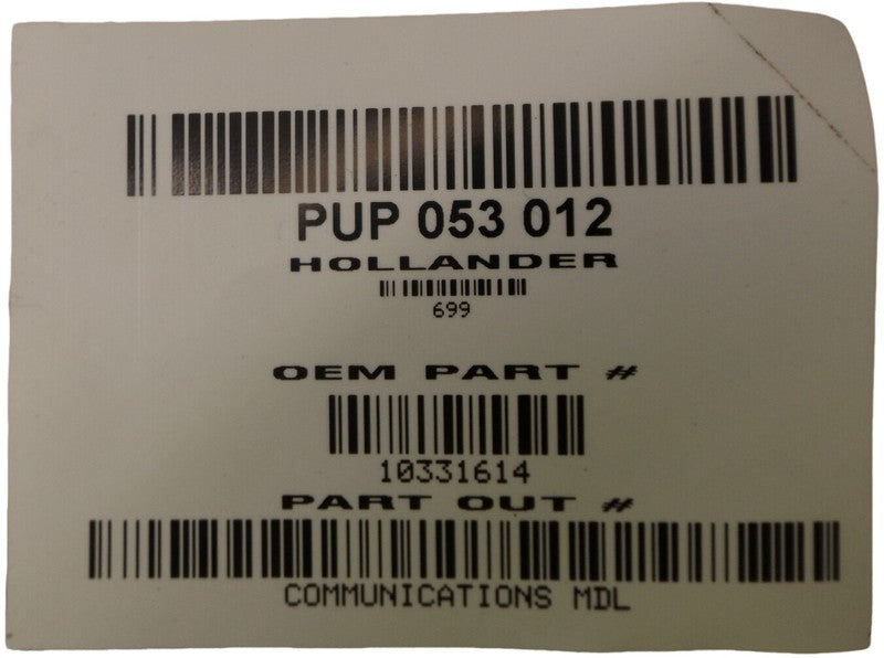 10331614 1998-2005 Oldsmobile Silhouette Communication Module Used OEM 10331614