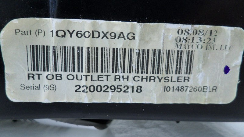 1QY60DX9AJ 2011-2016 Chrysler Town &amp; Country FR Dashboard Air Vent Used 1QY60DX9AJ OEM