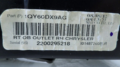 1QY60DX9AJ 2011-2016 Chrysler Town &amp; Country FR Dashboard Air Vent Used 1QY60DX9AJ OEM
