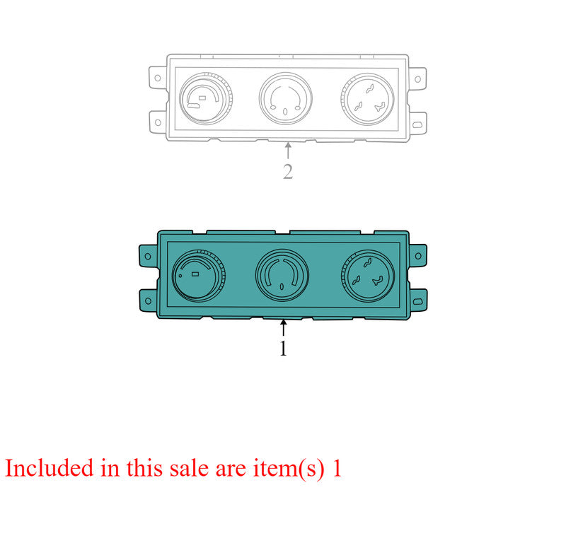 55111810AD 2008-2010 Dodge Grand Caravan HVAC Temperature Control Panel Used 55111810AD