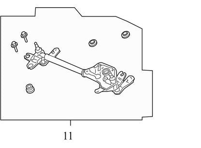 76530SDAA01 2002-2008 Honda Accord Wiper Motor &amp; Transmission Used OEM 76530SDAA01