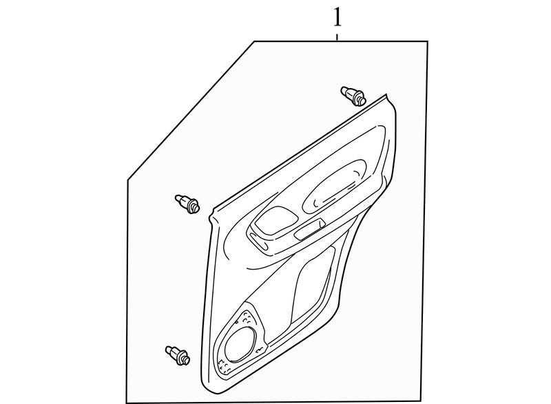 2002-2007 Ford Escape Passenger Rear Right Door Trim Panel Used OEM 3L8Z7827406