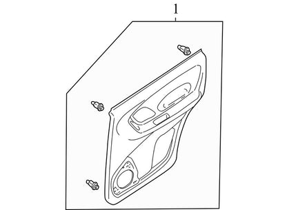 2002-2007 Ford Escape Passenger Rear Right Door Trim Panel Used OEM 3L8Z7827406