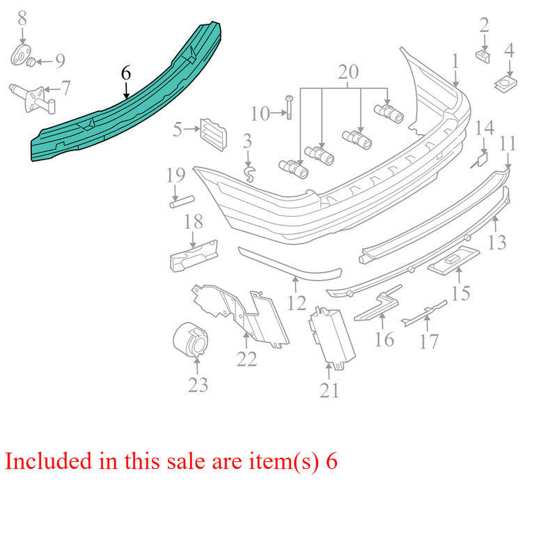 51127894844 2002-2006 BMW 325xi Rear Bumper Impact Bar Used OEM 51127894844