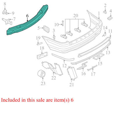 51127894844 2002-2006 BMW 325xi Rear Bumper Impact Bar Used OEM 51127894844