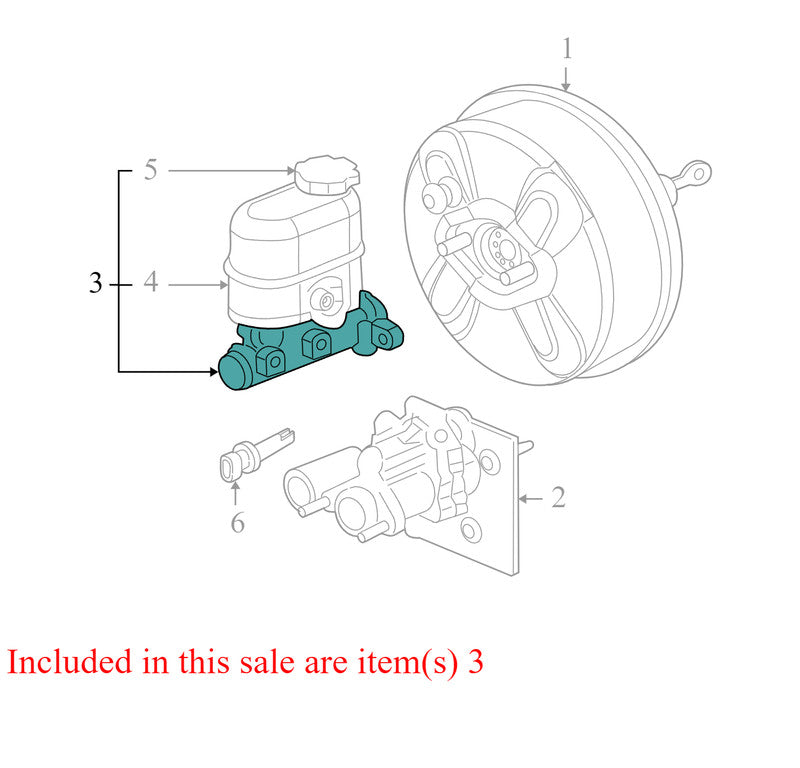 19209250 1999-2006 GMC Sierra 1500 5.3L Brake Master Cylinder W/ Reservoir Used OEM