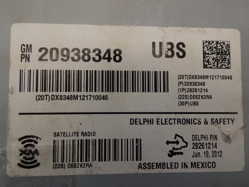 20938348 2009-2012 Chevrolet Traverse Radio Antenna Receiver Module Used 20938347 OEM