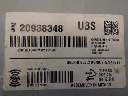 20938348 2009-2012 Chevrolet Traverse Radio Antenna Receiver Module Used 20938347 OEM