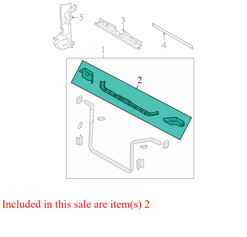 5103398AC 2004-2008 Chrysler Pacifica Radiator Support Tie Bar Used OEM 04857631AA