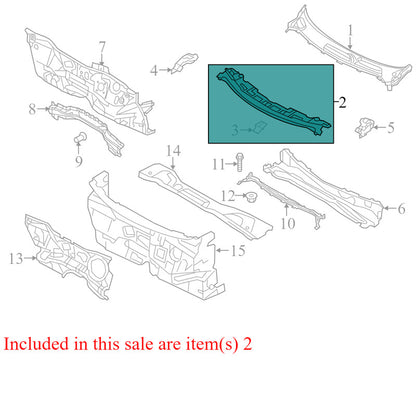 AE8354016B26AB 2011-2019 Ford Fiesta Wiper Cowl Grille Panel Used OEM AE8354016B26AB