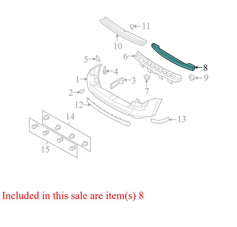 5L8Z17D942AA 2008-2012 Mercury Mariner Bumper Cover Reinforcement Beam Used 5L8Z17D942AA OEM