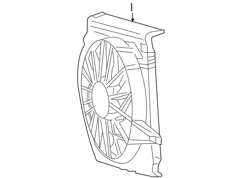 55037691AA 2002-2007 Jeep Liberty 3.7L Engine Cooling Fan Assembly Used OEM F00HX0G022
