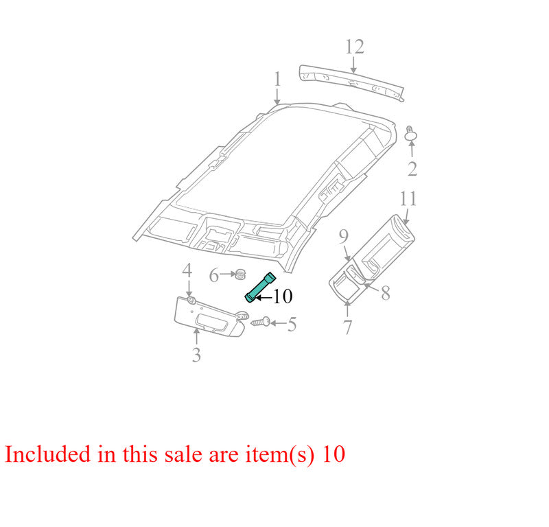 XZ371W1AA 2004-2008 Chrysler Pacifica Interior Grab Handle Used OEM XZ371W1AA 