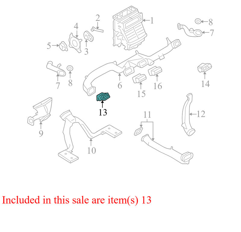 5G1X54046B31A 2005-07 Ford Five Hundred Passenger FR Dashboard Air Vent Used 5G1X54046B31A OEM