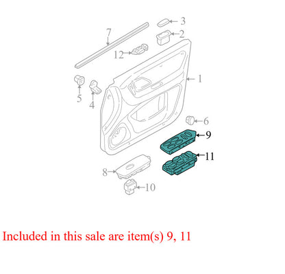 EF2066350C70 01-06 Mazda Tribute Driver FL Door Window Switch W/ Bezel Used EF2066350C70 OEM
