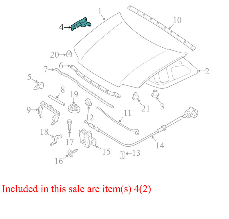 8L8Z16797A 2008-2012 Ford Escape FL FR Hood Hinge, Hood Hinge Used 8L8Z16797A OEM