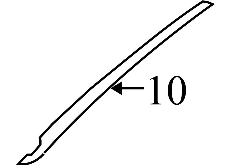 AH6Z54275A36AA 2010-2012 Lincoln MKZ Rear Right Door Trim Molding Used AH6Z54275A36AA OEM