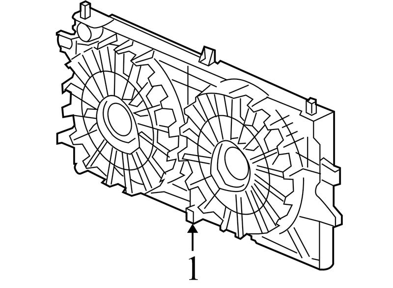 89019107 2004-2008 Pontiac Grand Prix Engine Cooling Fan Assembly Used OEM 89019107