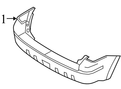 8L8Z17K835APTM 2008-2012 Ford Escape Rear Bumper Cover Used OEM 8L8Z17K835APTM