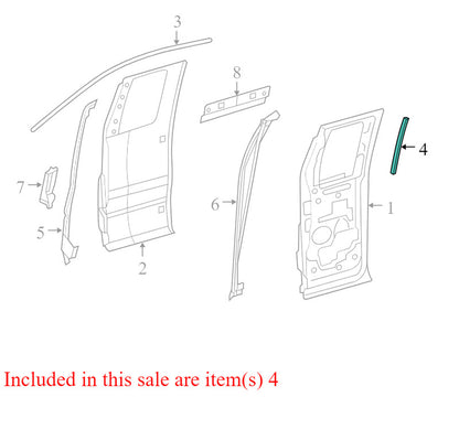 4L3Z1820534AA 2004-2008 Ford F-150 XLT Passenger Rear RR Door Seal Used OEM 4L3Z1820534AA 