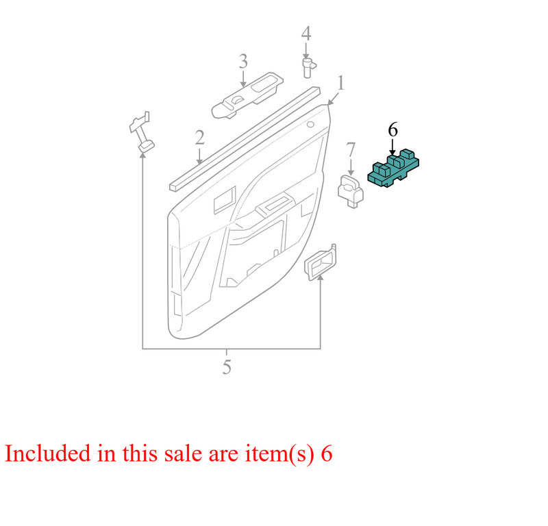 6F9T14529BA 2005-2007 Ford Five Hundred Passenger FR Door Window Switch Used 6F9T14529BA OEM
