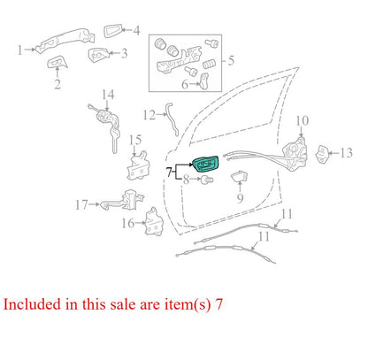 6920608010B1 2011-2014 Toyota Sienna Driver FL Interior Door Handle Used OEM 6920608010B1 