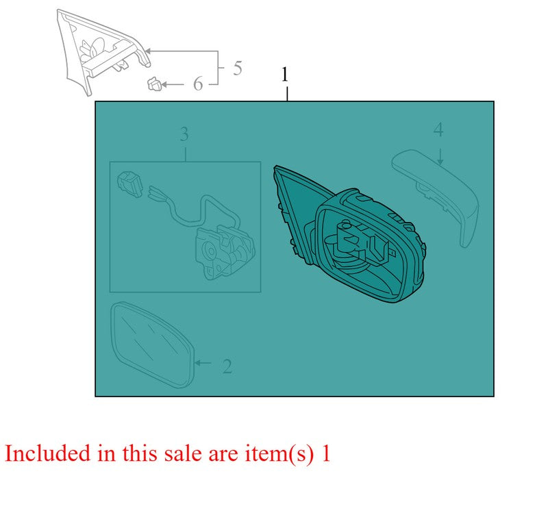 76200SDAA13ZA 2006–2007 Honda Accord Driver Left Power Heated Door Mirror OEM 76200SDAA13ZA
