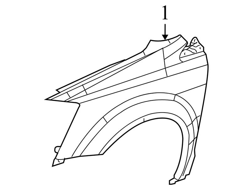 68029129AC 2008-2020 Dodge Grand Caravan Driver Left Fender Used 68029129AC OEM (scratches)