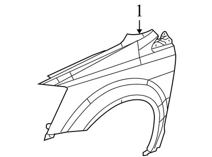 68029129AC 2008-2020 Dodge Grand Caravan Driver Left Fender Used 68029129AC OEM (scratches)