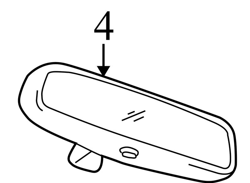 55157463AA 1999-2004 Jeep Grand Cherokee Interior Rear View Mirror Used OEM IE8011681