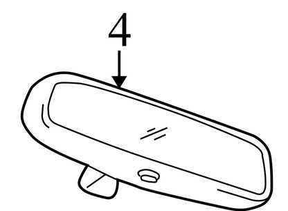 55157463AA 1999-2004 Jeep Grand Cherokee Interior Rear View Mirror Used OEM IE8011681